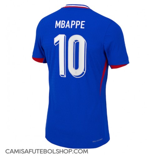 Camisa de time de futebol França Kylian Mbappe #10 Replicas 1º Equipamento Europeu 2024 Manga Curta